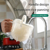 Mosó rizsgép fogantyús műanyag szűrővel Szójababmosó szita Kényelmes multifunkcionális konyhai kellékekhez