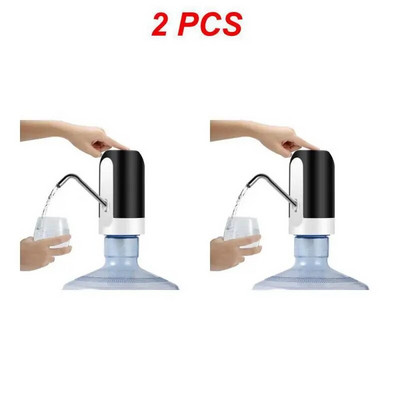 1/2 vnt elektrinis vandens dozatoriaus siurblys Automatinis vandens butelio siurblys USB įkrovimo vandens siurblys Vieno paspaudimo jungiklio gėrimų siurblys