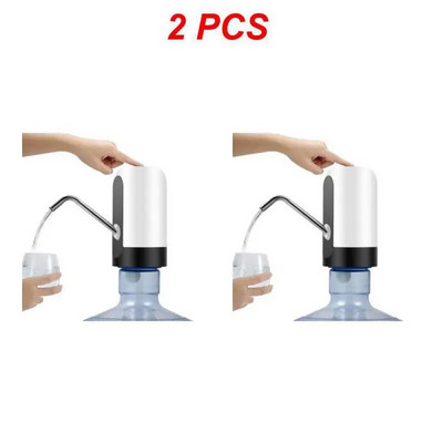 1/2 vnt elektrinis vandens dozatoriaus siurblys Automatinis vandens butelio siurblys USB įkrovimo vandens siurblys Vieno paspaudimo jungiklio gėrimų siurblys