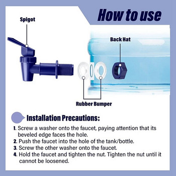 4 части Резервен охладител Кран Бутилка за вода, комплект кранове за дозатор, многократно използваем накрайник за вода и напитки