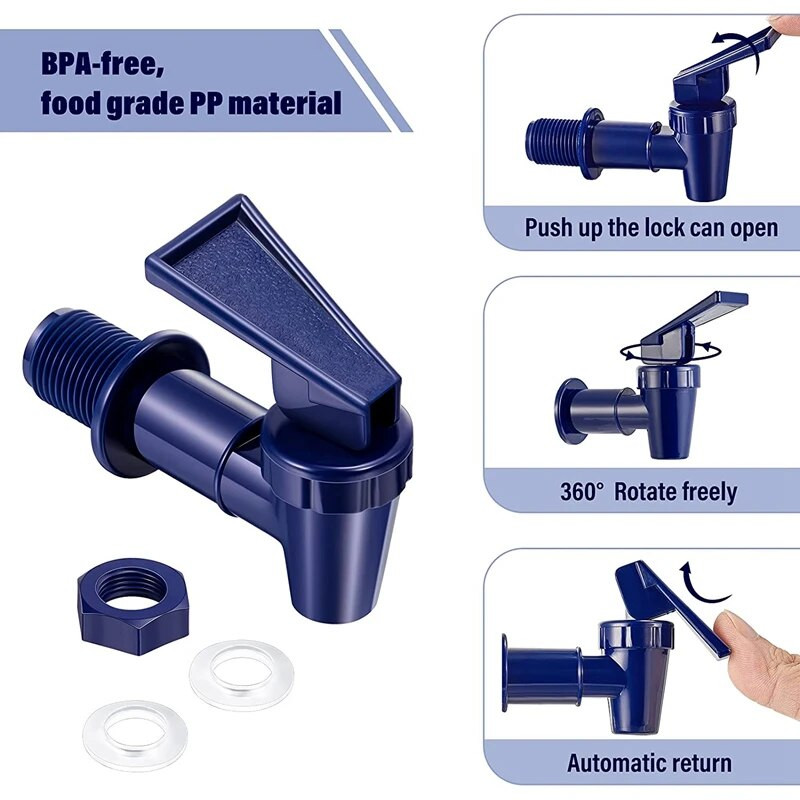 4 daļas rezerves dzesētāja jaucējkrāns, ūdens pudeles krūze, dozatora krāna komplekts, atkārtoti lietojams uzgalis ūdens dzērienu dozators