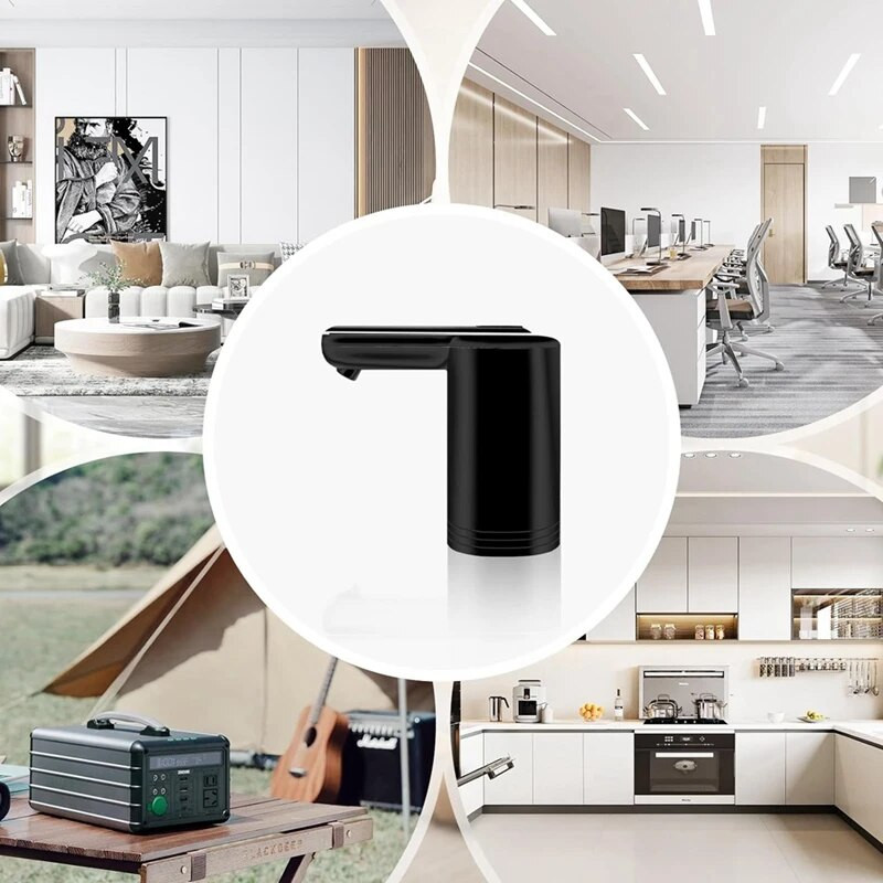 Dozator vode za bocu od 5 galona, univerzalna pumpa za vodu s 2 motora s bržim pumpanjem, prijenosno USB punjenje