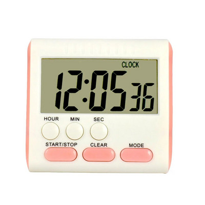 Cronometre practice de bucătărie Ecran digital Afișaj mare Cronometru digital Pătrat Gătit Coace Jocuri sportive Ceas cu alarmă de birou