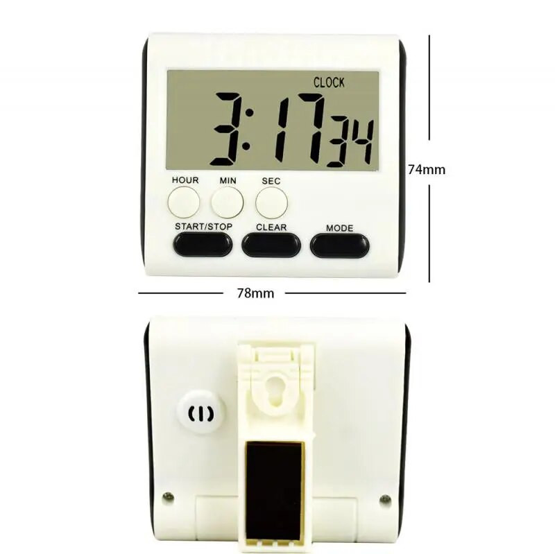 Praktiški virtuvės laikmačiai Skaitmeninis ekranas Didelis ekranas Skaitmeninis laikmatis Kvadratinis Gaminimas Kepimas Sporto Žaidimai Biuro žadintuvas