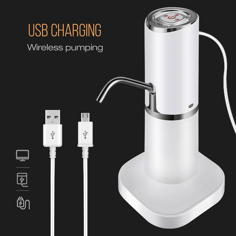 Električni dispenzer za bocu vode Pumpa za vodu za bocu od 19 litara Automatski dozator za kuhinjsku bocu sa slavinom za piće USB punjiva