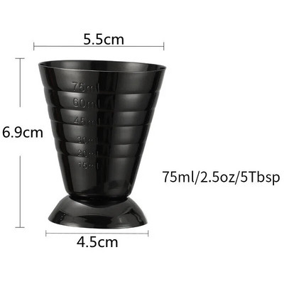 75 ml 304 din oțel inoxidabil Cocktail Jigger Barman Cupe de măsurare uncie Magic Băuturi Mixer Party Barware Accesorii pentru bar