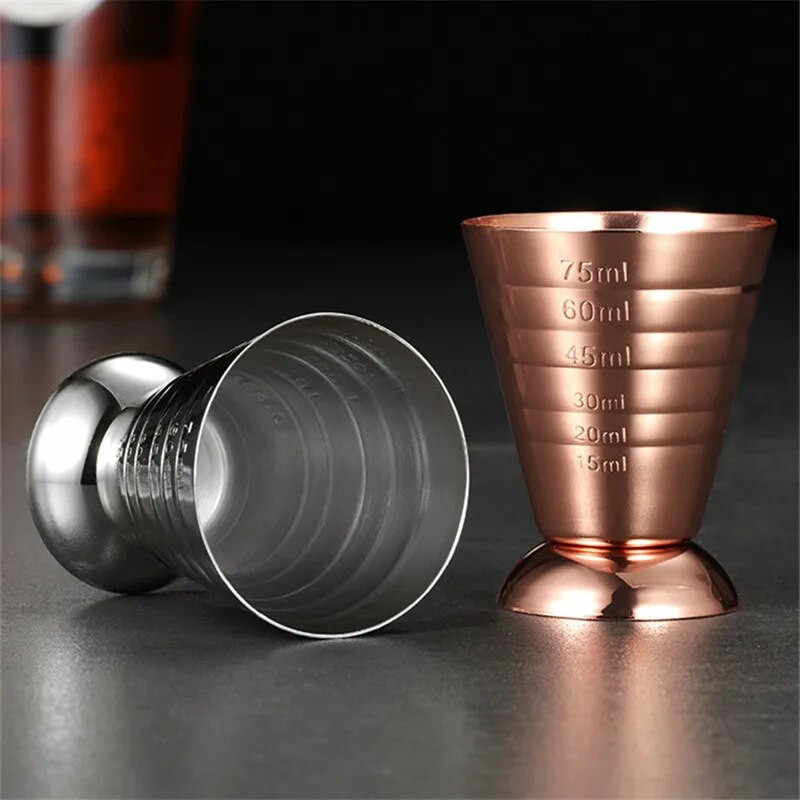 75 ml 304 nerūdijančio plieno kokteilių maišytuvas barmeno magija matavimo uncijos puodeliai gėrimų maišyklės vakarėlio barware baro priedai