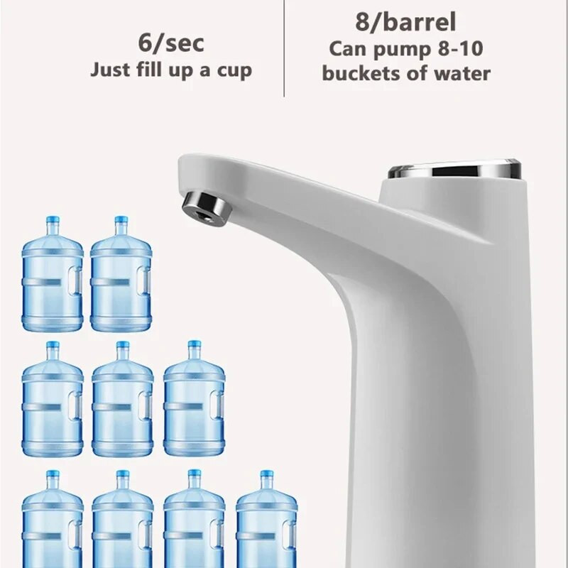 Vízszivattyús vízadagoló mini USB töltő automata elektromos vízszivattyús ital konyhai irodai kültéri italadagolóhoz