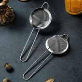 1 db Finom hálós szitaszűrő rozsdamentes acél koktélszűrő ételszűrő teaszűrő kávészűrő hosszú nyéllel
