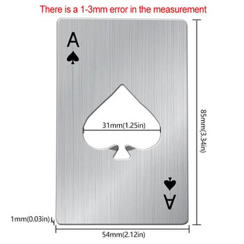 1 ΤΕΜ. Ανοιχτήρι πόκερ Creative Pocket Metal Multifunction Πιστωτικής κάρτας Μαύρο Ροδάκινο A από ανοξείδωτο ατσάλι