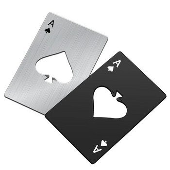 1 ΤΕΜ. Ανοιχτήρι πόκερ Creative Pocket Metal Multifunction Πιστωτικής κάρτας Μαύρο Ροδάκινο A από ανοξείδωτο ατσάλι