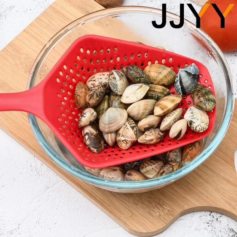 Veliko kuhinjsko cjedilo, velika žlica za rezance, žlica s dugom drškom, tava s neprijanjajućim premazom za visoke temperature, cjedila, cjedila, kuhinjski pribor