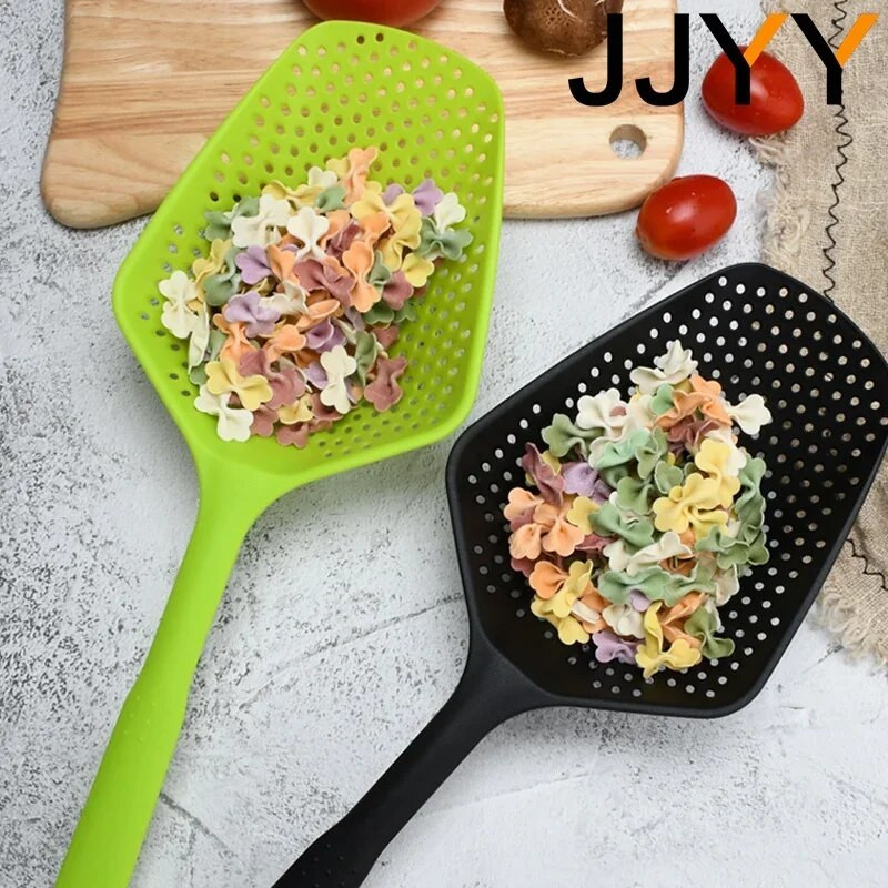 Veliko kuhinjsko cjedilo, velika žlica za rezance, žlica s dugom drškom, tava s neprijanjajućim premazom za visoke temperature, cjedila, cjedila, kuhinjski pribor