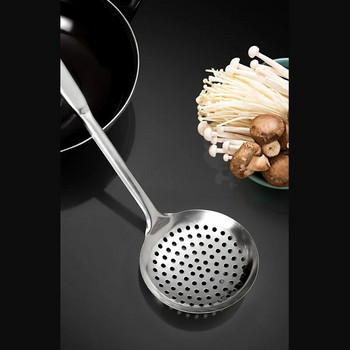 Τρυπητό από ανοξείδωτο χάλυβα Thicken Frying Drain Spoon Dishing Spoon Hotel Rice Colander Salvage Fence Οικιακά εργαλεία κουζίνας