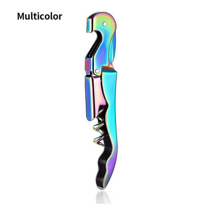 Deschizător de vin din oțel inoxidabil, tirbușon cu balamale dublă Deschizător de sticle de bere profesional pentru chelneri pentru restaurante sau barmani