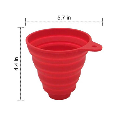 3 dydžių silikoniniai sulankstomi piltuvėliai virtuvės nešiojamas universalus piltuvas Skysčio užpildymo perpylimo automatinis variklio alyvos benzino keitimo piltuvas