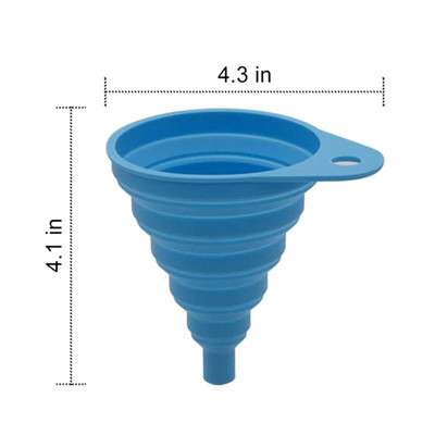 3 dydžių silikoniniai sulankstomi piltuvėliai virtuvės nešiojamas universalus piltuvas Skysčio užpildymo perpylimo automatinis variklio alyvos benzino keitimo piltuvas