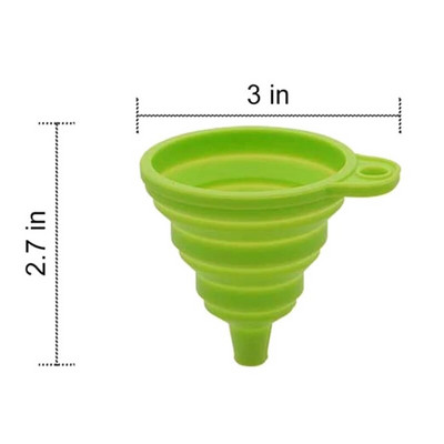3 dydžių silikoniniai sulankstomi piltuvėliai virtuvės nešiojamas universalus piltuvas Skysčio užpildymo perpylimo automatinis variklio alyvos benzino keitimo piltuvas