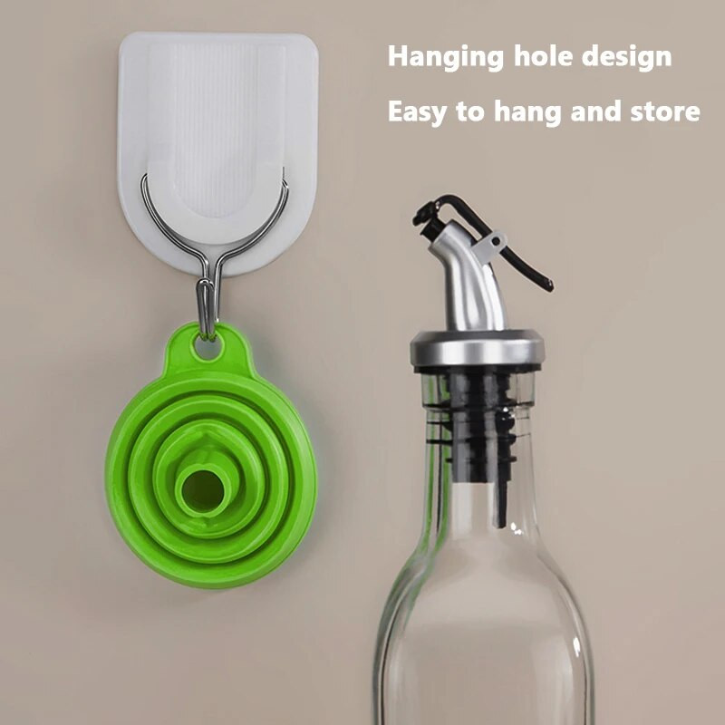 3 dydžių silikoniniai sulankstomi piltuvėliai virtuvės nešiojamas universalus piltuvas Skysčio užpildymo perpylimo automatinis variklio alyvos benzino keitimo piltuvas