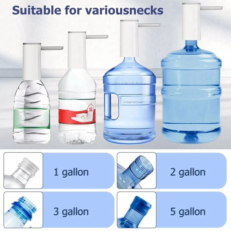 Dozator de sticle de apă de 5 galoane Pompă electrică portabilă de apă potabilă Pompă electrică pliabilă de apă potabilă cu afișaj