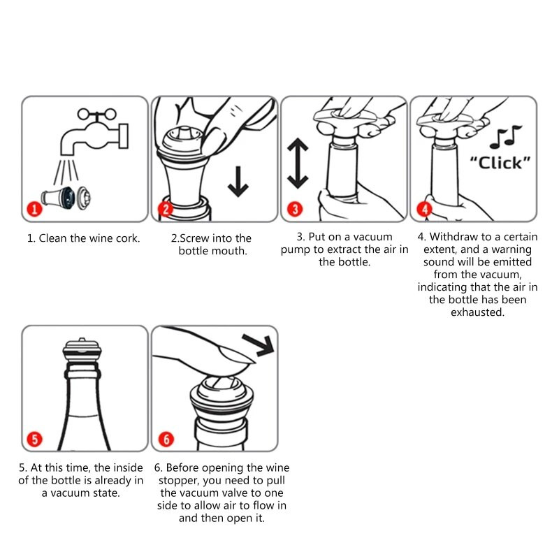 5/10 tk lekkevaba veinikorgi säilitusaine kodune vaakumveinisäästja pump silikoonist veinipudeli korgiga suletud pudeli korgiga Q1FD