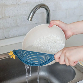 Στραγγιστή ρυζιού κουζίνας πλύσιμο αναδευόμενου κόσκινο οικιακής χρήσης πλαστικό πλυντήριο ρυζιού Noodle Fruit Cleaner Πολυλειτουργικό σουρωτήρι Εργαλεία