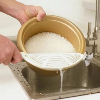 Кухненски отцедник за ориз Измиване Сито за разбъркване Домакинска пластмасова машина за миене на ориз Юфка Почистващ препарат за плодове Многофункционален гевгир Инструменти