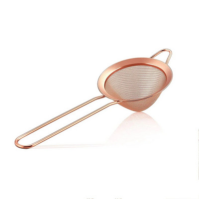 Sita din plasă din oțel inoxidabil Sită fină pentru ceai cu strecurătoare cu mâner lung Scurtă cu plasă Sită pentru făinuri alimentare de cafea de cocktail