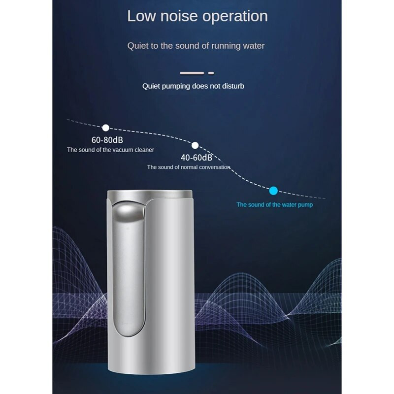 Vandens butelio siurblys Buitinis USB elektrinis sulankstomas vandens siurbimo įrenginys Vandens dozatorius vandens siurblys 5 galonų buteliui