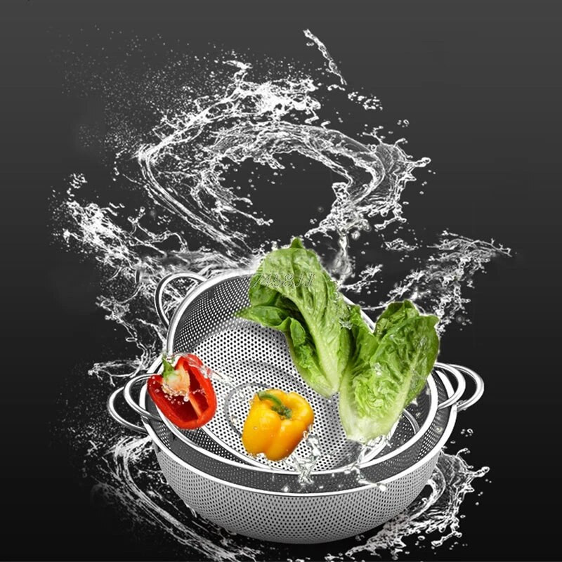 1vnt Virtuvės tinklelis Sifteris kiaurasamtis sietelis ryžių maisto krepšelio valymo įtaisas virtuvės spaustukai nerūdijančio plieno įrankiai G13