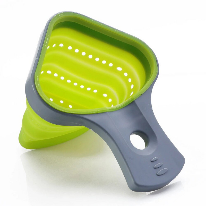 Инструменти за паста Сгъваем силиконов гевгир Цедки Кухненска цедка Мрежа за спагети Кошница за готварска печка Гевгир Кухненски инструменти за печене