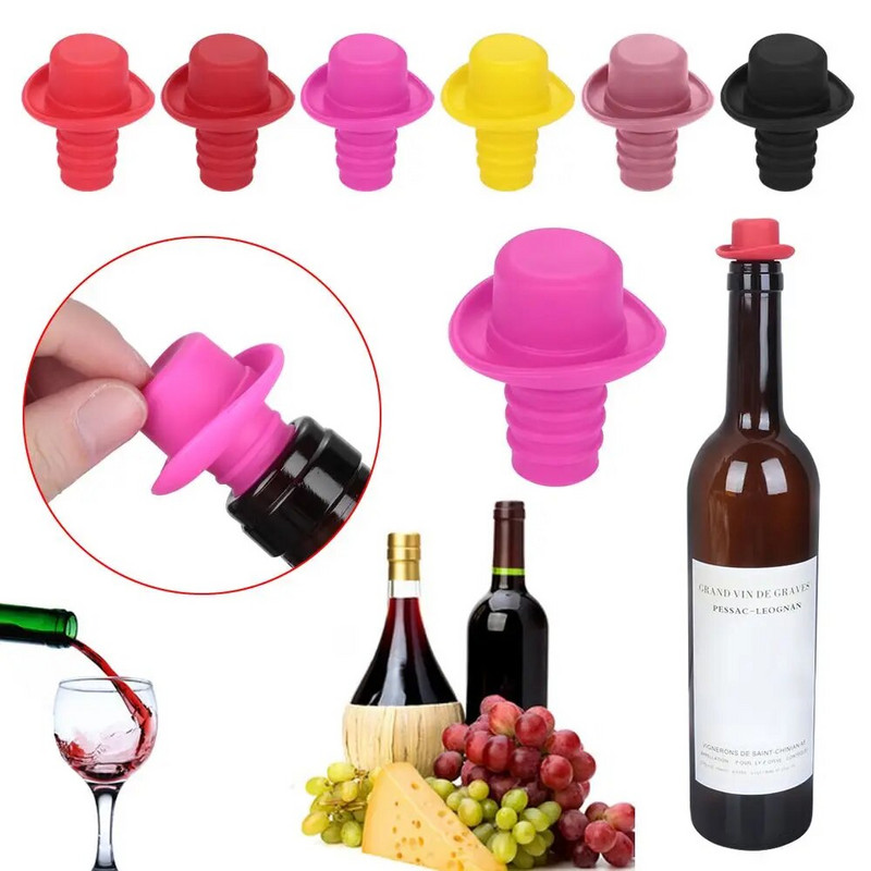 Silikona maza cepure Svaiga alus pudeles aizbāznis Vīna aizbāznis Korķa pudeļu vāciņi aizdares Bārs Mājas virtuves instrumenti