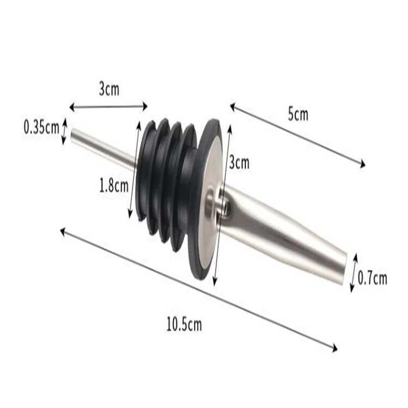 Dozator de toarnă pentru sticle de vin, dop din oțel inoxidabil pentru vin, ulei de măsline, articole de toarnă, dozator, dozator, accesorii pentru bar de bucătărie