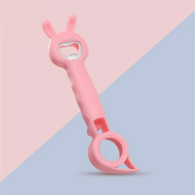 Deschidetor de sticle 4 în 1, borcan multifuncțional, cutie de bere, deschizător de sticle, din oțel inoxidabil, deschizător rotativ de sticle, accesorii de bucătărie