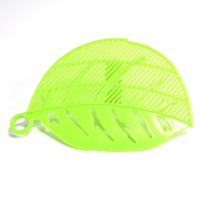 Virtuvės įrankis Prispaudžiamas lapo formos drenažo lenta laikanti ryžių daržovių makaronų plastiko filtro blokas ryžių valymo sietelis