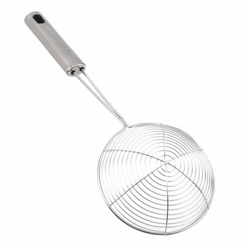 Oval Skimmer Διχτυωτό φίλτρο από ανοξείδωτο χάλυβα Διχτυωτό φίλτρο λαδιού Φίλτρο τροφίμων Μαγειρικά σκεύη Τρυπητό τηγανητό φίλτρο σουρωτήρι κουζίνας Εργαλείο μαγειρέματος ψησίματος