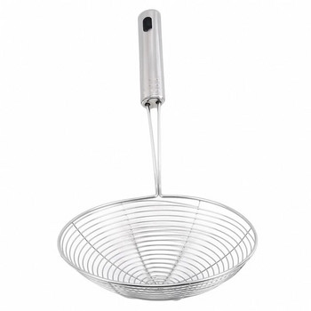 Oval Skimmer Διχτυωτό φίλτρο από ανοξείδωτο χάλυβα Διχτυωτό φίλτρο λαδιού Φίλτρο τροφίμων Μαγειρικά σκεύη Τρυπητό τηγανητό φίλτρο σουρωτήρι κουζίνας Εργαλείο μαγειρέματος ψησίματος