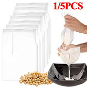 1/5 tk Korduvkasutatav sojapiima veini filtrikott Pähklipiima kott tee kohv jogurti filter Võrk võrk köögitoidu nailon filtrikotid kurn