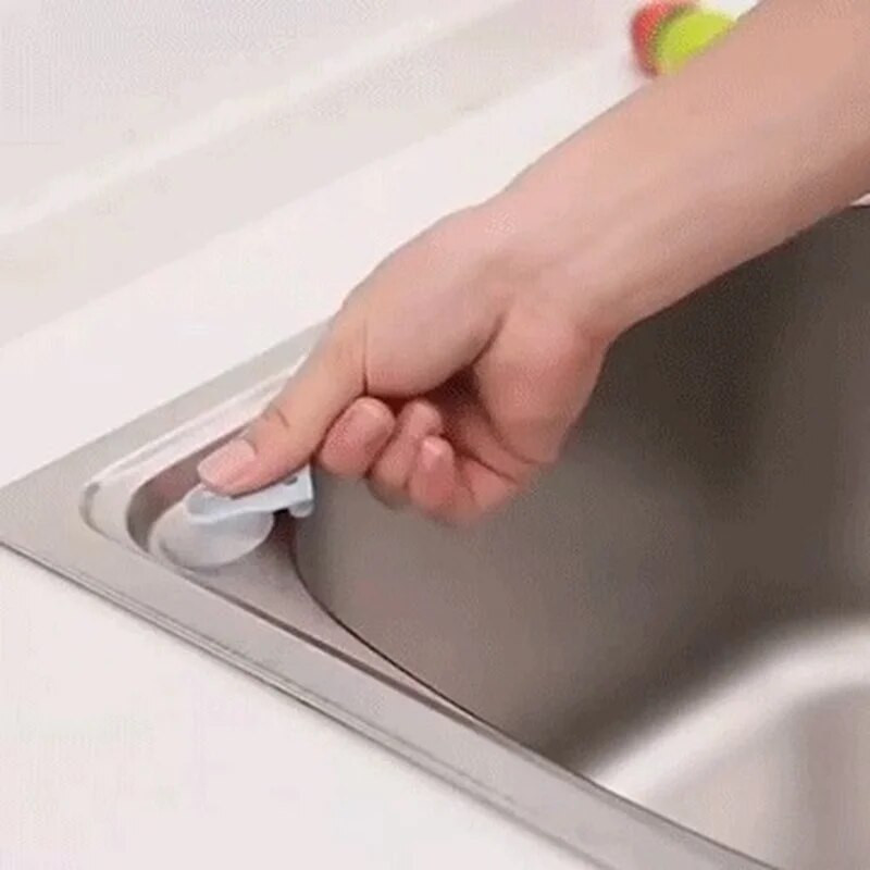 Trikampė kriauklės išleidimo lentyna kanalizacijos lentyna Daugiafunkciniai laikikliai Sucker virtuvės kanalizacijos laikiklis siurbimo puodelis kriauklės lentynos įrankiai