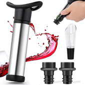 Silikono vyno butelių kamštelių rinkinys Vyno piltuvas vakuuminis dangtelis Daugkartinio naudojimo butelio sandariklio siurblio rinkinys saldainių įrankiai Virtuvės priedai