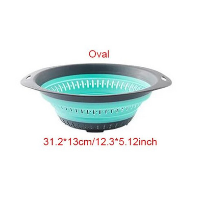 Sulankstomas silikoninis virtuvės laikymo krepšelis Daugiafunkcis vaisių ir daržovių kanalas Sulankstomas virtuvės kanalizacijos dėklas