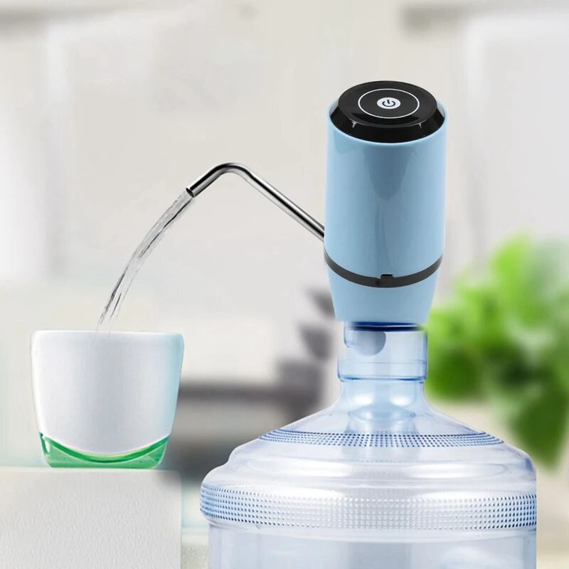Usb újratölthető automatikus vezeték nélküli mini hordozható elektromos ivóvíz szivattyú gallon palackozott asztali adagoló kapcsoló hordozható
