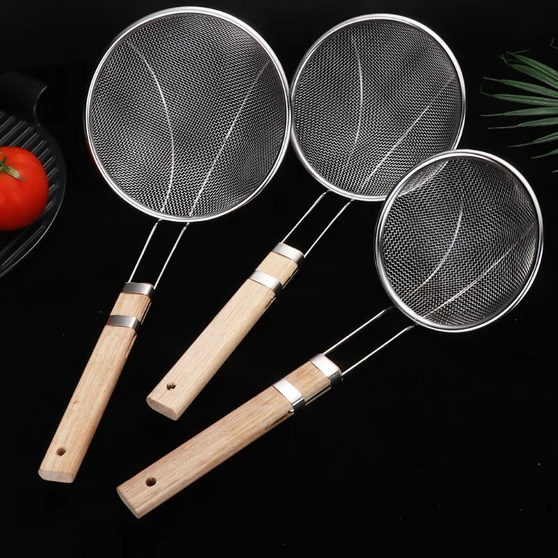 7 dydžių nerūdijančio plieno maisto filtras šaukštai kiaurasamtis skrudintos bulvytės koštuvas makaronų kanalas Virtuvė Maisto gaminimo skimeris indai