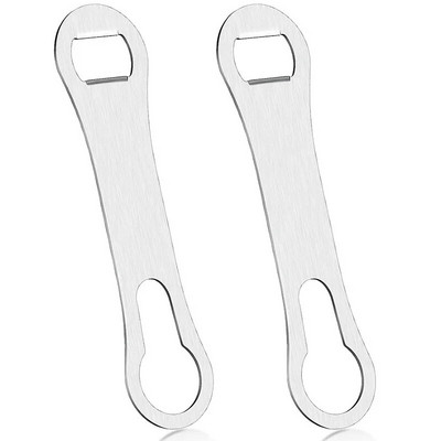 2 vnt plokščias butelių atidarytuvas ir snapelio valiklis, nerūdijančio plieno strypo greitaeigis raktų atidarytuvas, šunų kaulų vyno butelių atidarytuvas namų virtuvėje