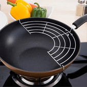 Nerūdijančio plieno šilumą izoliuojantis garo stovas pusapvalis nutekėjimo alyvos filtro stovas Virtuvė Namuose Keptas maistas Aliejaus lašinamas filtras