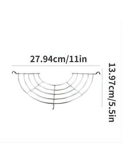 Nerūdijančio plieno šilumą izoliuojantis garo stovas pusapvalis nutekėjimo alyvos filtro stovas Virtuvė Namuose Keptas maistas Aliejaus lašinamas filtras