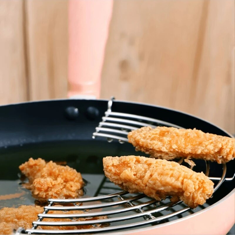 Nerūdijančio plieno šilumą izoliuojantis garo stovas pusapvalis nutekėjimo alyvos filtro stovas Virtuvė Namuose Keptas maistas Aliejaus lašinamas filtras