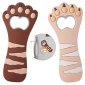 LMETJMA Deschizător de sticle cu labe de pisică drăguț Magnet pentru frigider Deschizător de sticle de bere Formă Băutură de sodă Deschizător de sticle de bere JT174