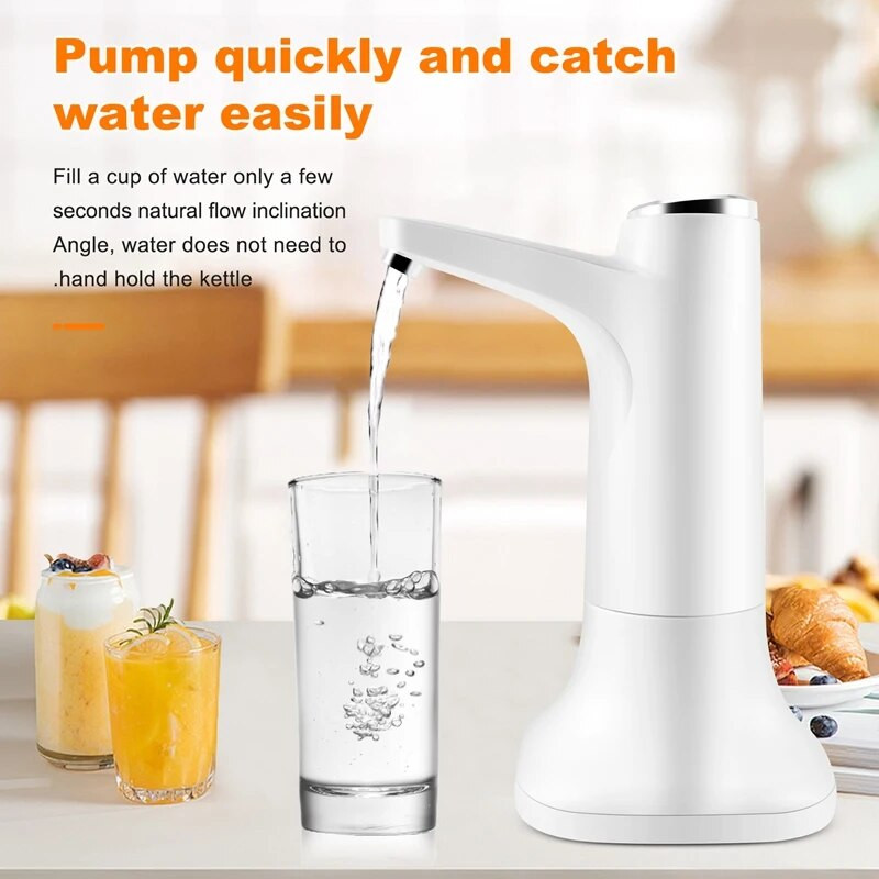 Vandens dozatorius elektrinis vandens butelio siurblys su baziniu USB vandens dozatoriumi, nešiojamasis automatinis vandens siurblio kibiras