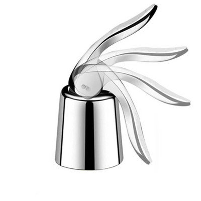 Vyno butelio kamštis nerūdijančio plieno, daugkartinio naudojimo nepralaidus silikoninis šampano butelių sandariklis Vyno šviežumą išlaikantis butelis